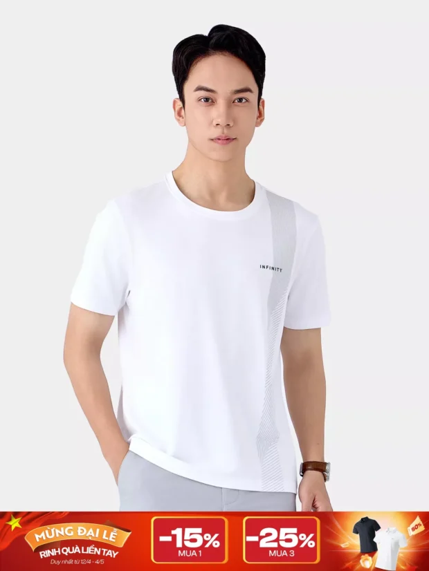 Áo Thun Nam Ngắn Tay Họa Tiết Sọc - Hình ảnh 7
