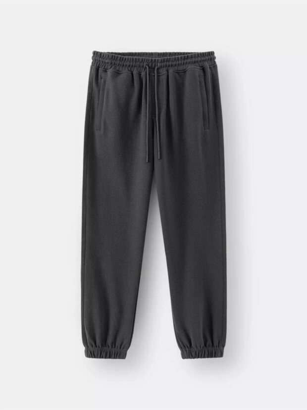 Quần Nỉ Nam Cotton Trơn Vải Hiệu Ứng Casual - Hình ảnh 3