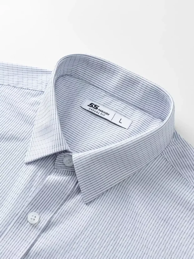 Áo Sơ Mi Nam Ngắn Tay Casual Kẻ Sọc ASC25010 - Hình ảnh 2