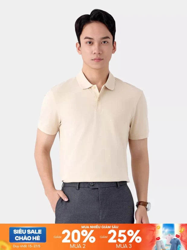 Áo Polo Nam Họa Tiết Hình Học Slimfit APC25076 - Hình ảnh 4