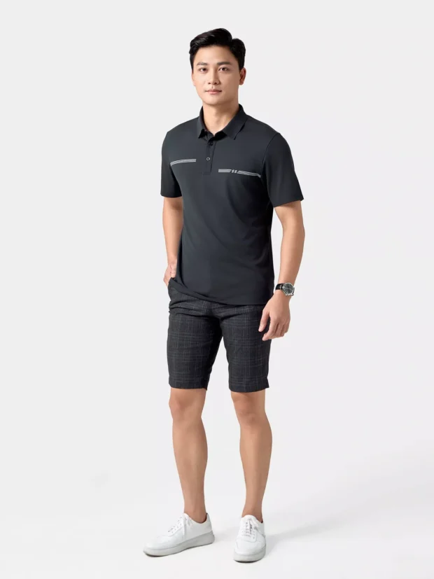 Áo Polo Nam Premium In Kẻ Phom Regular APC24034 - Hình ảnh 8