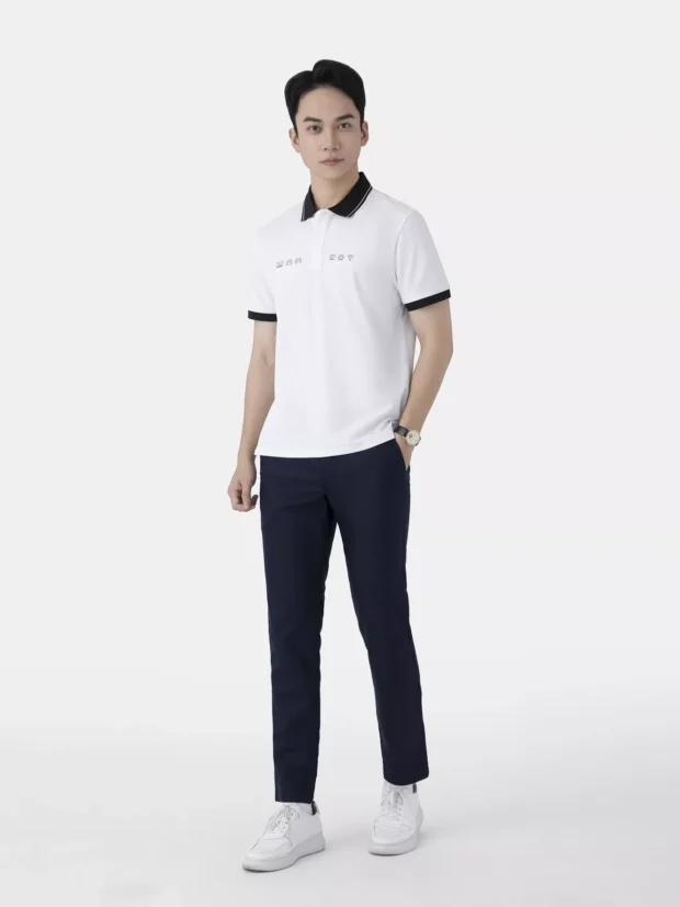 Áo Polo Nam Phối Cổ In Chữ Phom Slimfit APC25122 - Hình ảnh 7