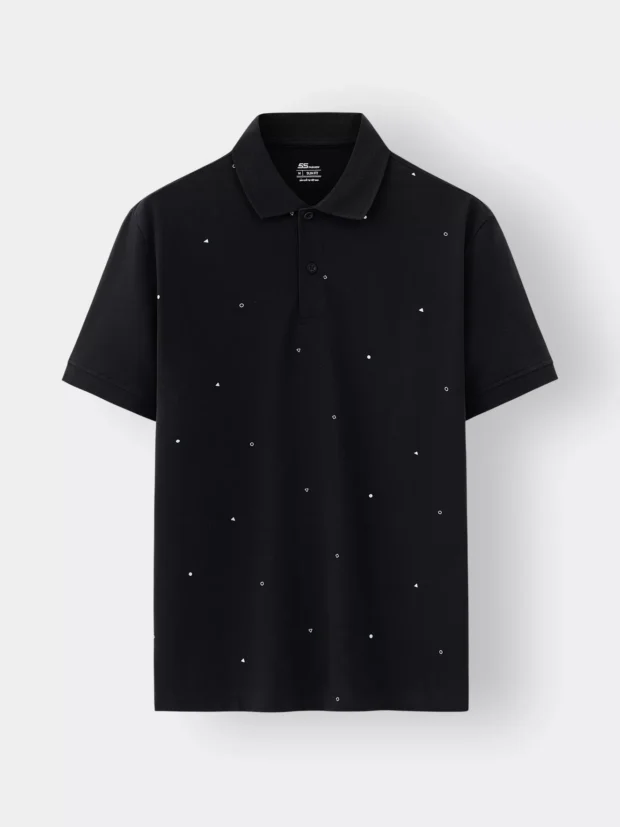 Áo Polo Nam Họa Tiết Hình Học Slimfit APC25076 - Hình ảnh 2