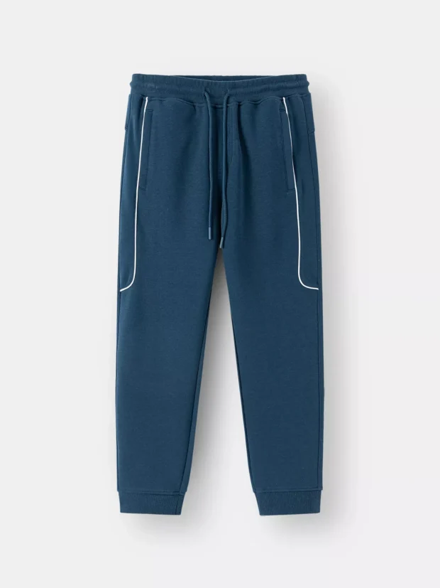 Quần Nỉ Nam Cạp Chun Phối Line Nổi Slimfit BQNI24020 - Hình ảnh 3