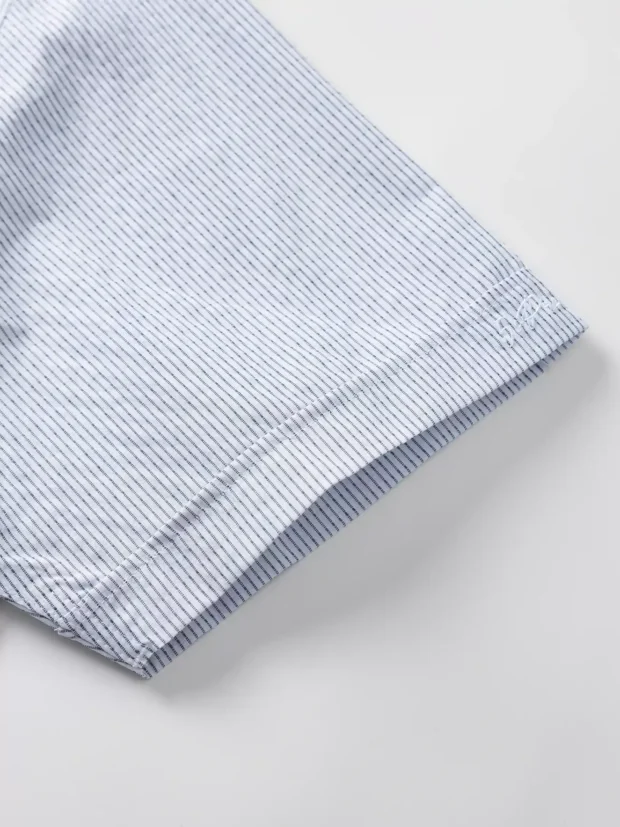 Áo Sơ Mi Nam Ngắn Tay Casual Kẻ Sọc ASC25010 - Hình ảnh 4