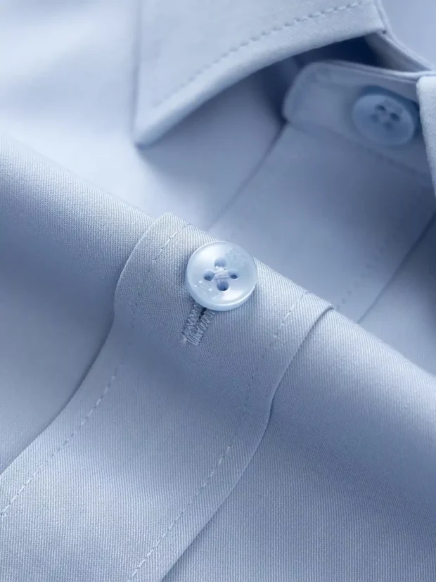 Áo Sơ Mi Nam Ngắn Tay Trơn Slimfit ASC25017 - Hình ảnh 4