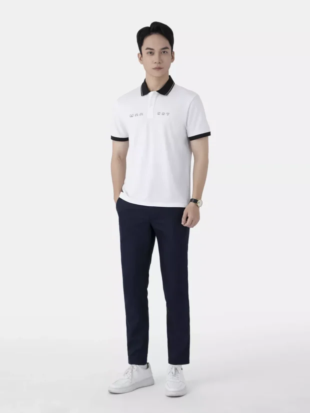 Áo Polo Nam Phối Cổ In Chữ Phom Slimfit APC25122 - Hình ảnh 5