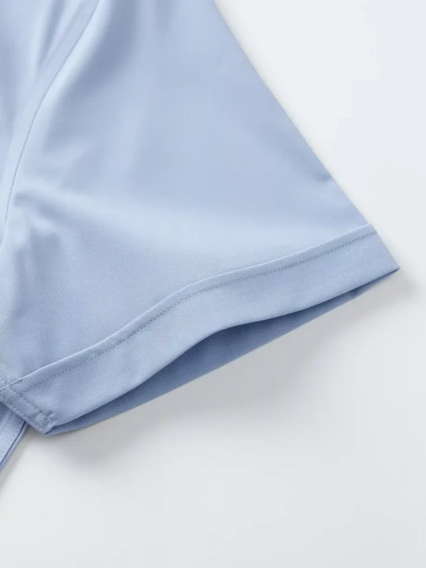 Áo Sơ Mi Nam Ngắn Tay Trơn Slimfit ASC25017 - Hình ảnh 5