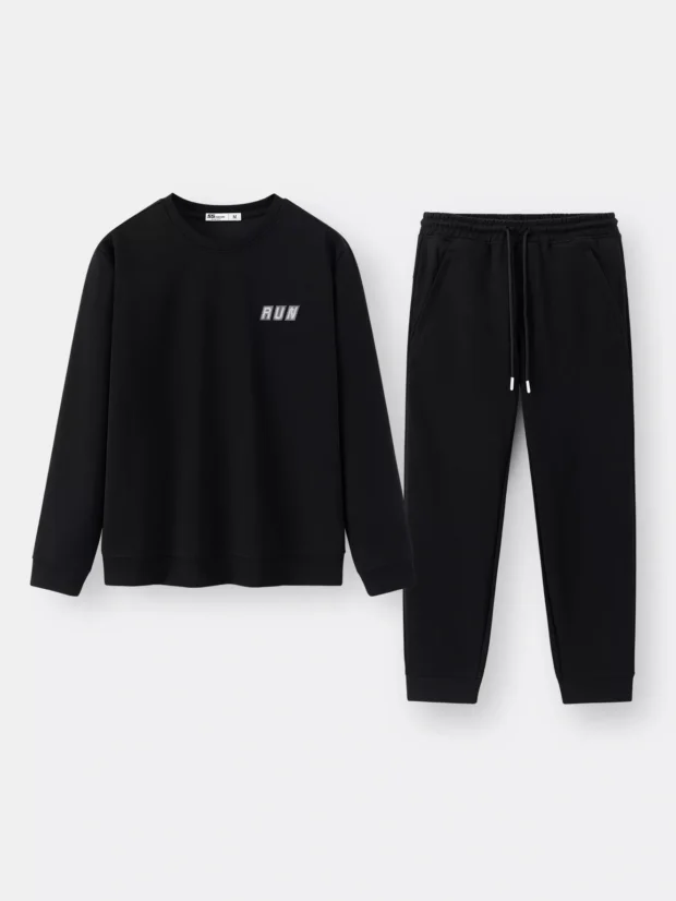 Bộ Quần Áo Nỉ Nam In Chữ RUN Form Slimfit BNI24019
