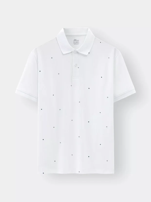 Áo Polo Nam Họa Tiết Hình Học Slimfit APC25076 - Hình ảnh 3
